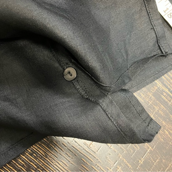 Laura | Black Button-Up sheer Top - Picture 9 of 9